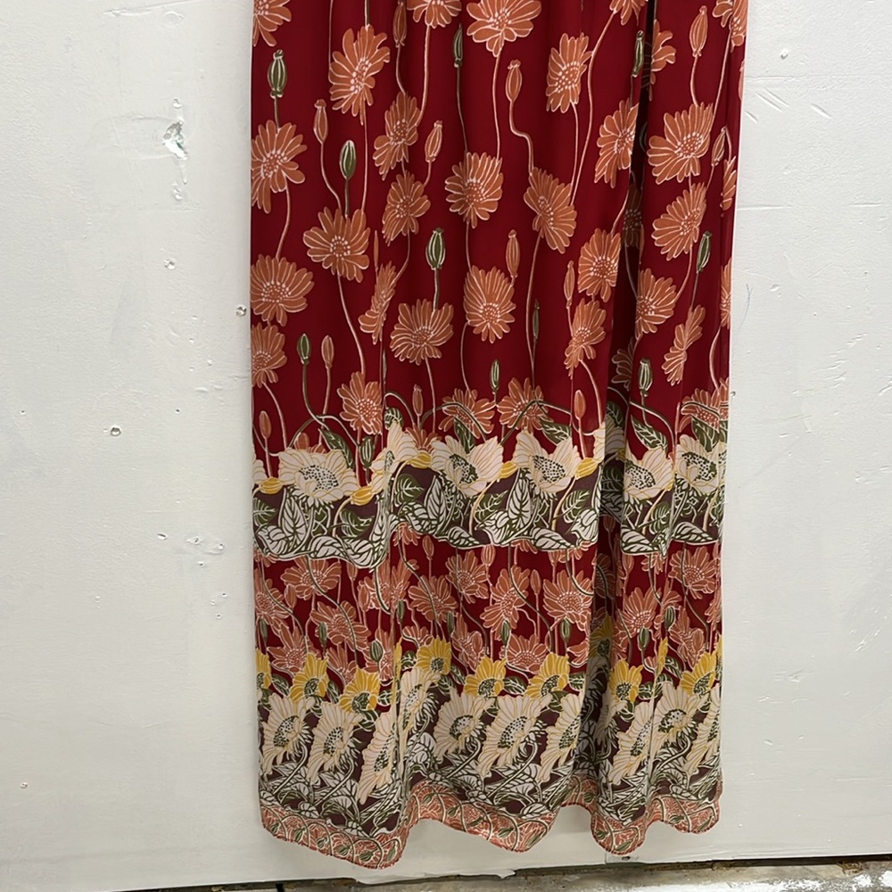 Madewell Maxi Dress V Neck Ted Floral Print - Picture 4 of 8